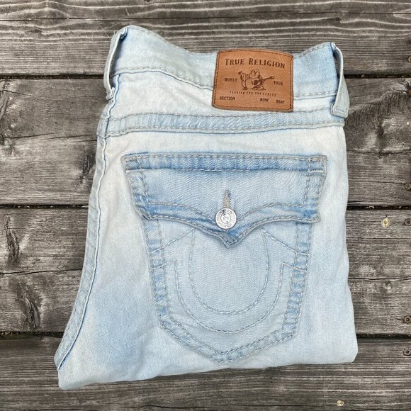 True Religion Jeans Size 34 RICKY BIG T Blue - Picture 1 of 6